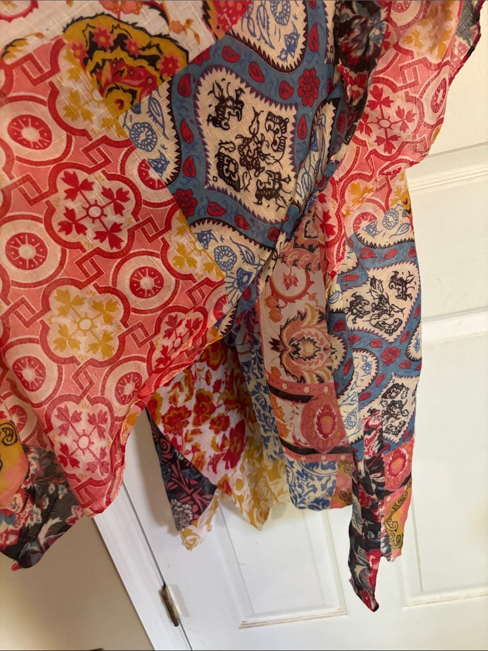 Boho Patchwork Floral Kimono - Multicolor - Picture 3 of 6